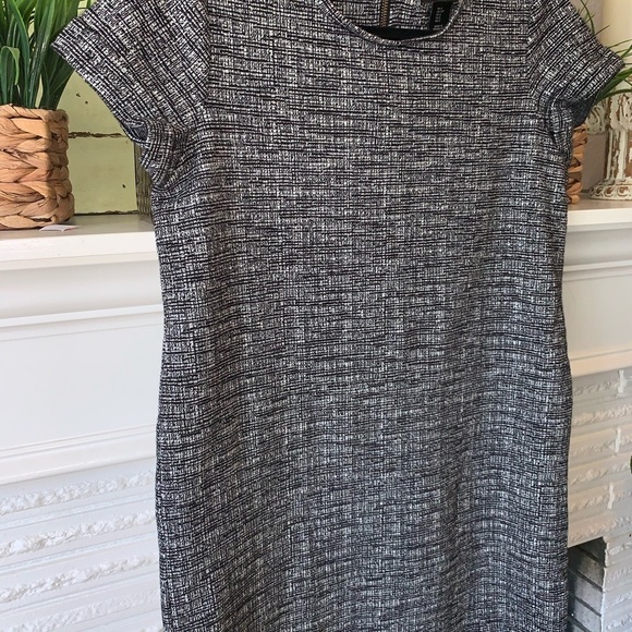 Rachel Zoe Textured Black & White Short Sleeve Mini Dress S - Picture 3 of 8